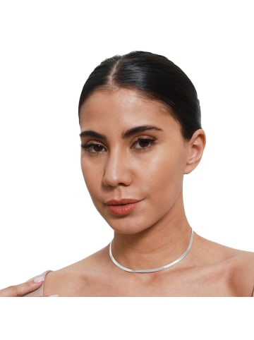 Steel_Art elegante Halskette Damen Terra silberfarben in silberfarben poliert