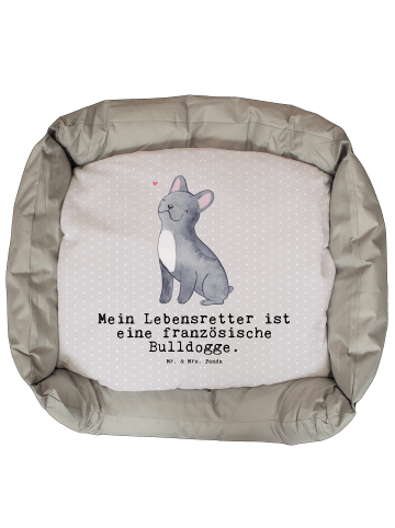 Mr. & Mrs. Panda Hundekörbchen Französische Bulldogge Lebensrett... in Grau Pastell