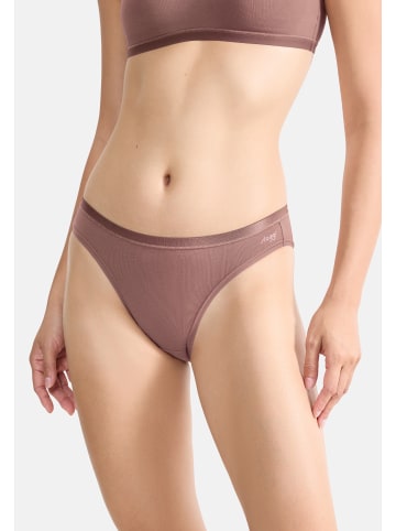 Sloggi Tai Slip GO Daily Cotton in Braun / weiß