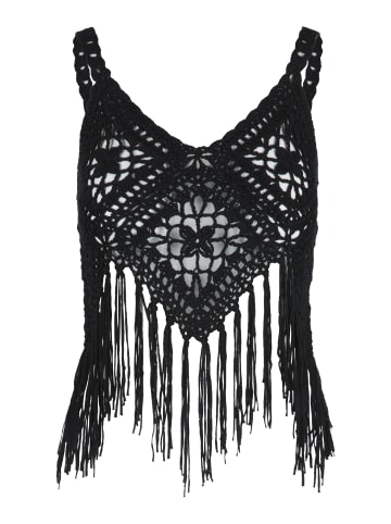 Linga Dore COVER-UPS Gestrickten Top BEACH in Schwarz