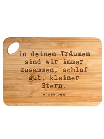Mr. & Mrs. Panda Frühstücksbrettchen Spruch Alleine schlafen ler... in Braun