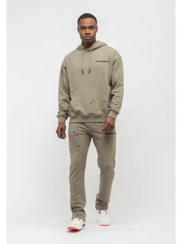 Tom Barron Jogginganzug Jogging Set Splash Print Design in khaki