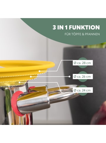 bremermann Universal-Glasdeckel Silikonrand 24/26/28 cm