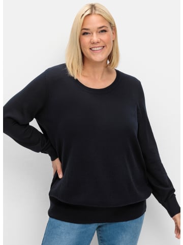 sheego Strickpullover in tiefblau