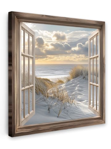 OnlyWow Leinwand Bilder Sandfarben
