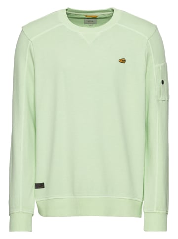 Camel Active Rundhals Sweatshirt aus reiner Baumwolle in Pistazie