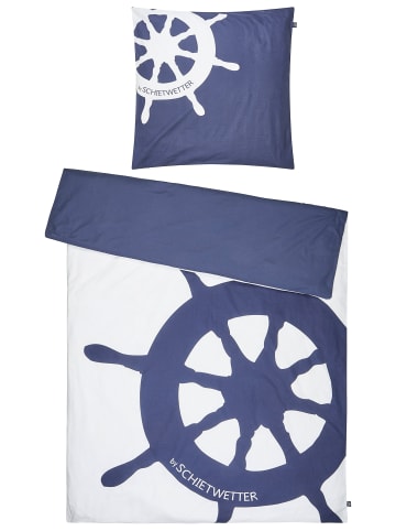 SCHIETWETTER Bettwäsche "Steuerrad" 135x200, 2teilig in navy
