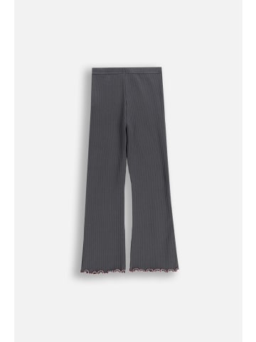 Coccodrillo Gerippte Leggings mit langem Bein in schwarzgrau