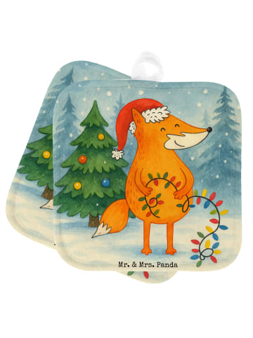 Mr. & Mrs. Panda Backhandschuhe Fuchs Weihnachten Design ohne Sp... in Weiß