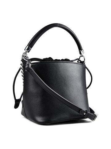 Replay Beuteltasche Leder 20 cm black