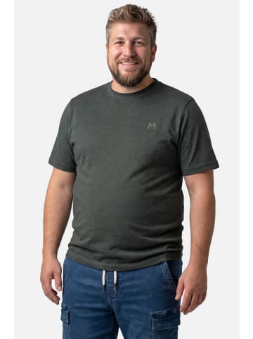 Men Plus Kurzarm T-Shirt in olivgrün