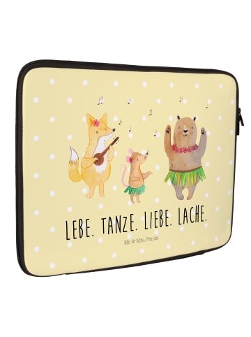 Mr. & Mrs. Panda Notebook Tasche Waldtiere Aloha mit Spruch in Gelb Pastell