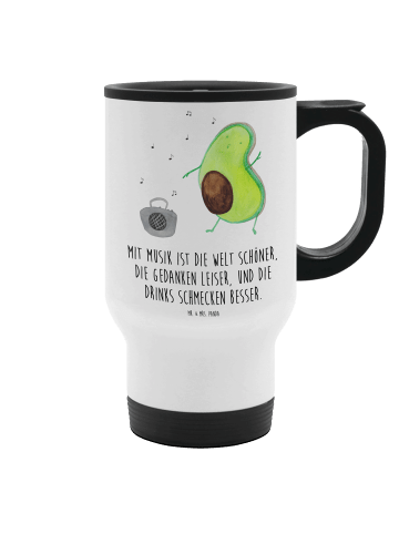 Mr. & Mrs. Panda Kaffeebecher To Go Avocado Tanzen mit Spruch in Weiß