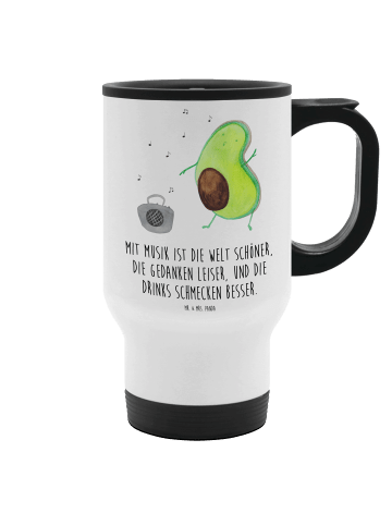 Mr. & Mrs. Panda Thermobecher Avocado Tanzen mit Spruch in Weiß