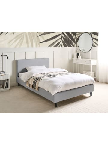 Beliani Bettrahmenbezug FITOU in Grau - (W) 130 x (H) 75 x (L) 214 cm