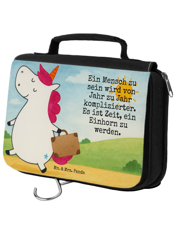 Mr. & Mrs. Panda Kulturbeutel Einhorn Koffer Design mit Spruch in Weiß