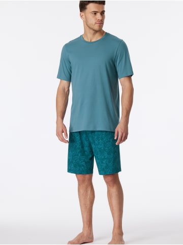Schiesser Pyjama Casual Essentials in blaugrau