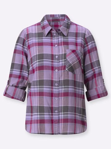 WITT WEIDEN Flanell-Bluse in orchidee-lavendel-kariert