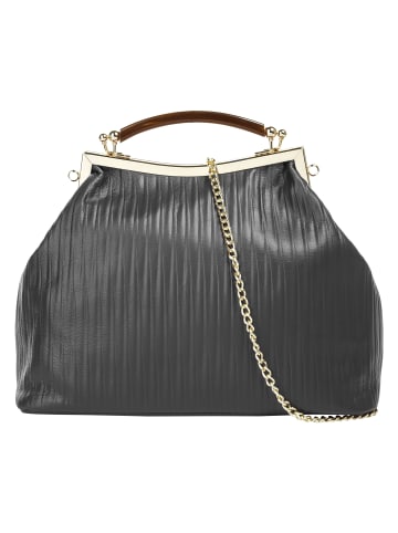 Cluty Handtasche echt Leder in grau