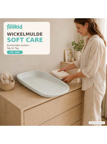 fillikid Wickelmulde Soft Care Exklusiv in Grau