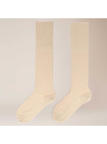 Kunert Kniestrümpfe Knitted Structure Fashion in creme