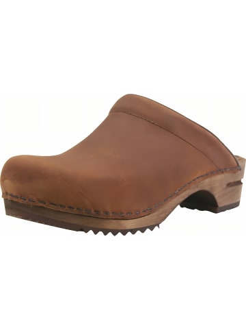 Sanita Comfortwear Clog "Wood-Christian Open" in Braun