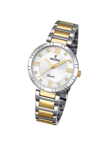 Festina Analog-Armbanduhr Festina Mademoiselle silber, gold mittel (ca. 33mm)
