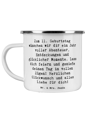 Mr. & Mrs. Panda Kaffeebecher Spruch 11. Geburtstag Wunder mit S... in Weiß