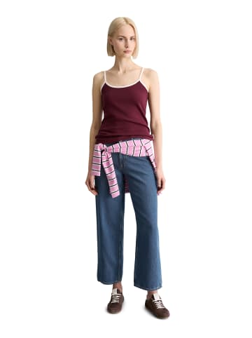 Marc O'Polo DENIM Top mit Struktur slim in Dark Red