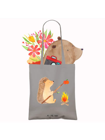 Mr. & Mrs. Panda Uni Tasche Igel Grillen ohne Spruch in Light Grey