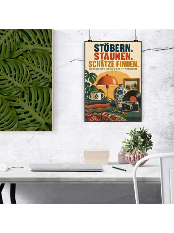 Poster Schatz nostalgisch Design mit Spruch in Weiß