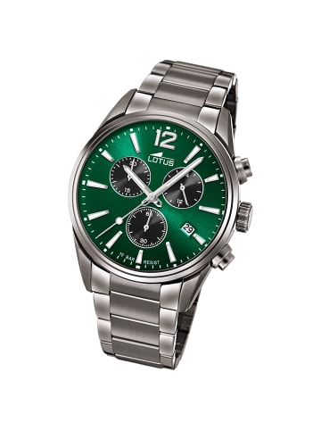Lotus Chronograph-Armbanduhr Lotus Classic grau groß (ca. 42mm)