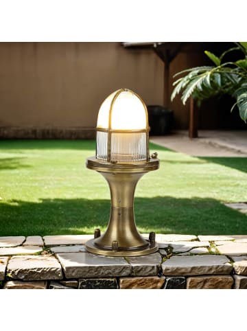 Licht-Erlebnisse Wegeleuchte (B)11.5 x (L)11.5 x (H)25 cm in Messing AntikMessing Antik