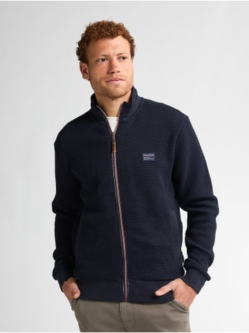 Petrol Industries Gerippte Strickjacke Kenai in Blau