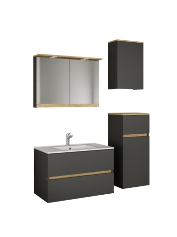 VCM 5 tlg. Badmöbel-Set mit Waschbecken Cosila-I 81 cm in Anthrazit