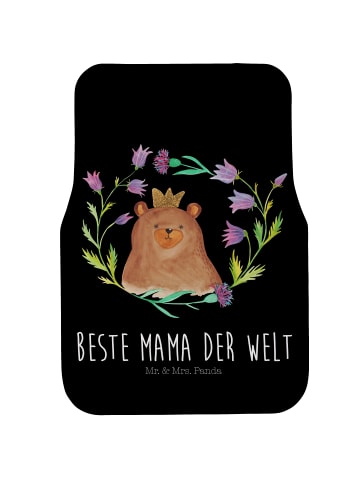 Mr. & Mrs. Panda Auto Teppich Bär Königin mit Spruch in Schwarz