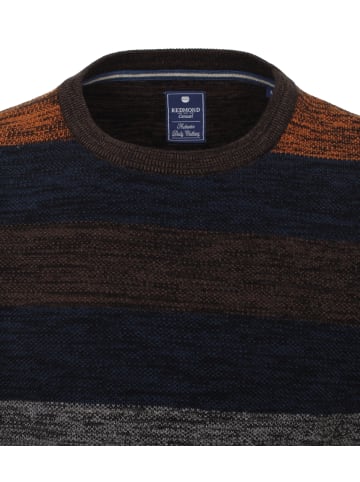 Redmond Rundhals-Pullover in braun