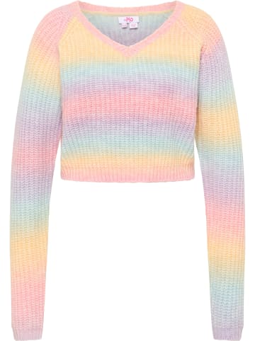 myMo Strickpullover in Regenbogen Mehrfarbig