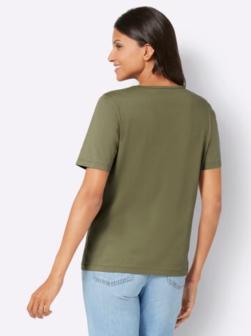 Sieh an! Kurzarmshirt in khaki-limone