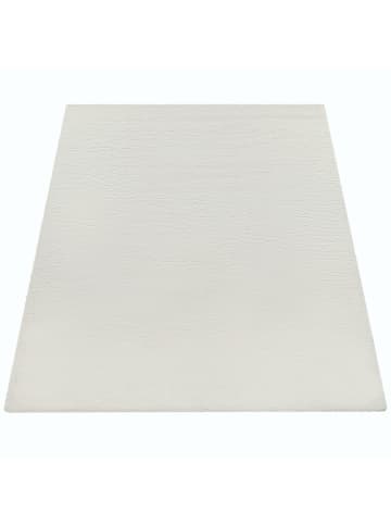 KADIMA DESIGN Hochflor Teppich Unifarben schmutzabweisend in Creme
