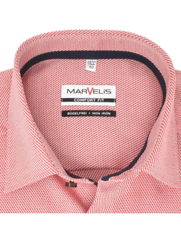MARVELIS Comfort Fit Businesshemd in Rot