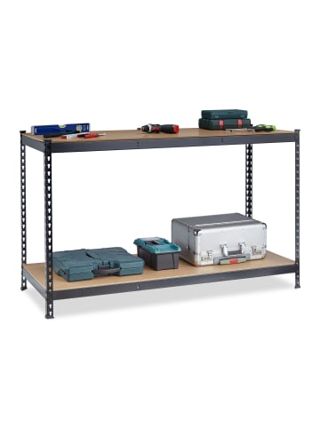 relaxdays Werkbank in Schwarz - (B)150 x (H)92 x (T)60 cm