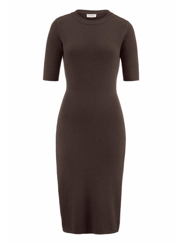 Hessnatur Hessnatur Strick Kleid Regular aus Bio-Baumwolle und Wolle in kakao braun
