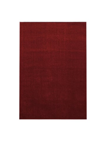 KADIMA DESIGN Teppich Kurzflor Uni Polypropylen Wohnzimmer in Rot