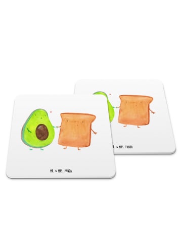 Mr. & Mrs. Panda Untersetzer Avocado Toast ohne Spruch in Weiß