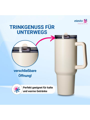 elasto Vakuumbecher "Tampa" in beige - 1200 ml