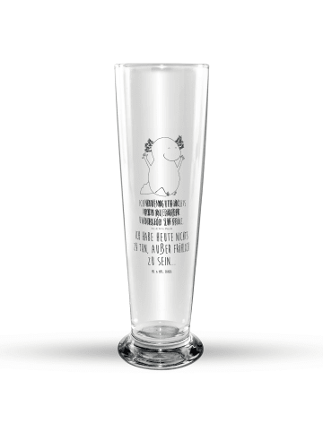 Mr. & Mrs. Panda Bierglas Axolotl Hurra mit Spruch in Transparent