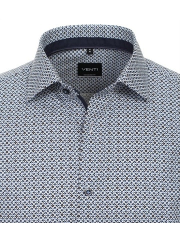 Venti Kurzarm Business Hemd für Herren in blau