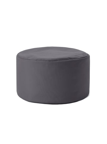 Lumaland Sitzsack-Hocker Pouf rund 50l anthrazit grau