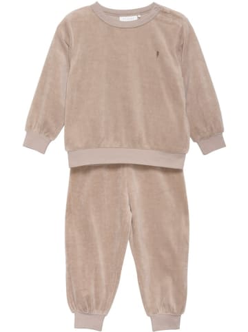 Fixoni Shirt "Velour Set" in Braun